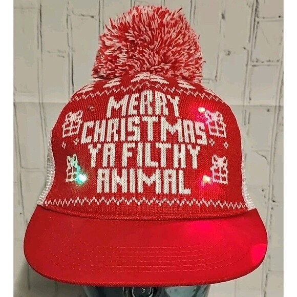HOME ALONE Trucker Snapback Hat MERRY CHRISTMAS YA FILTHY ANIMAL One Size Lighte - Picture 2 of 10